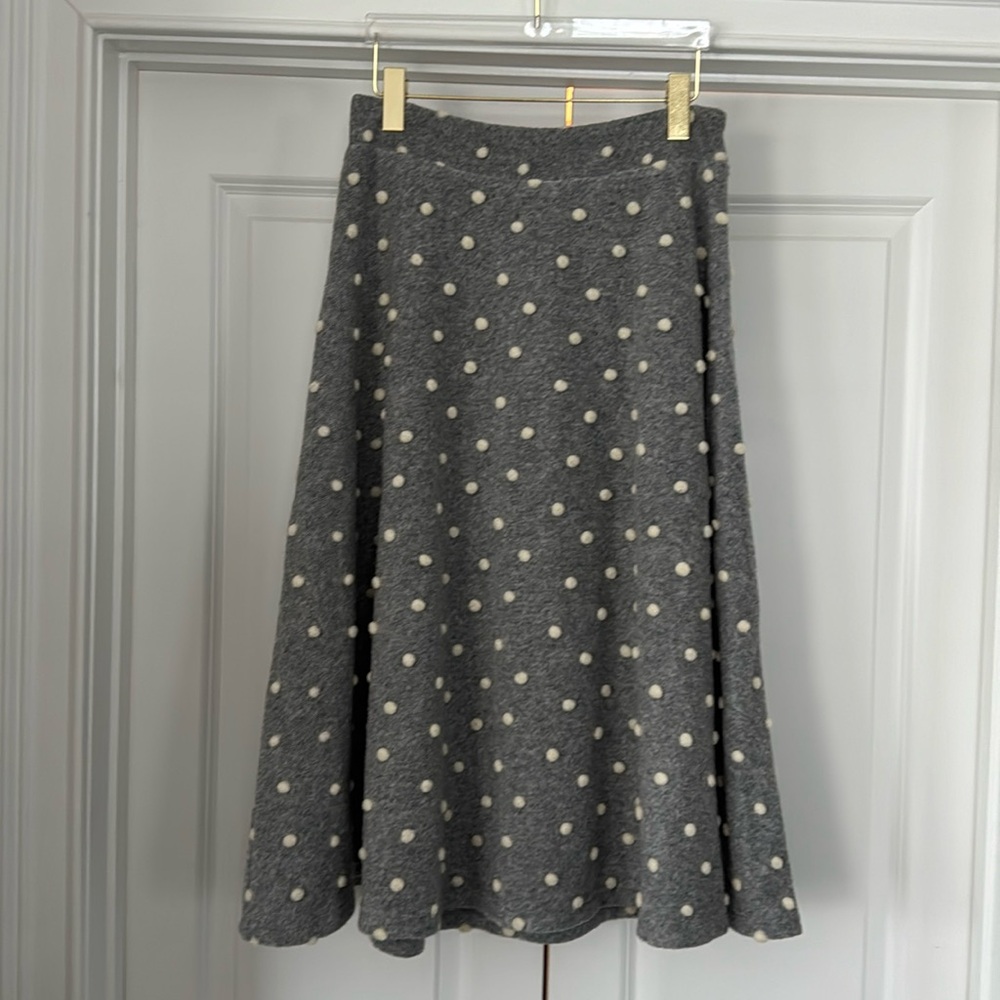 Maeve Anthropologie Midi Skirt with Pom Poms. Size M.